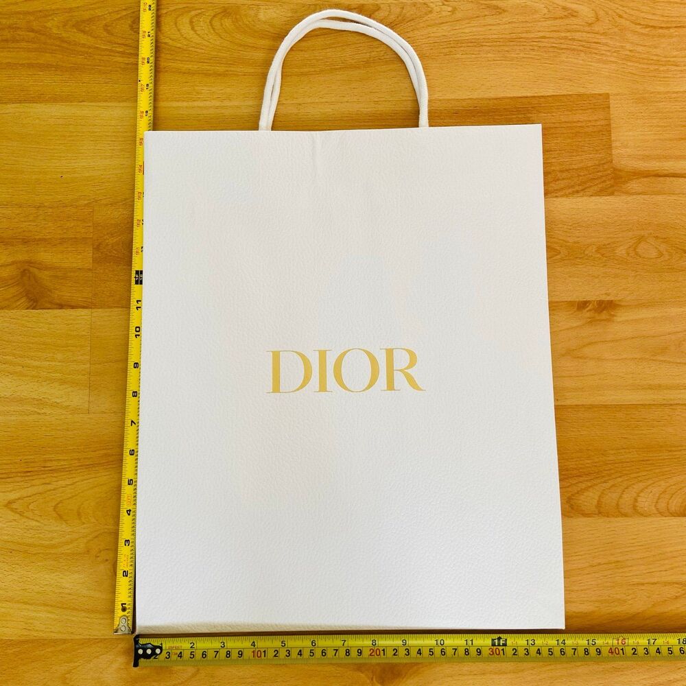 Dior Paper Shopping Bag - white large (17" x 14" x 6.75") [B]